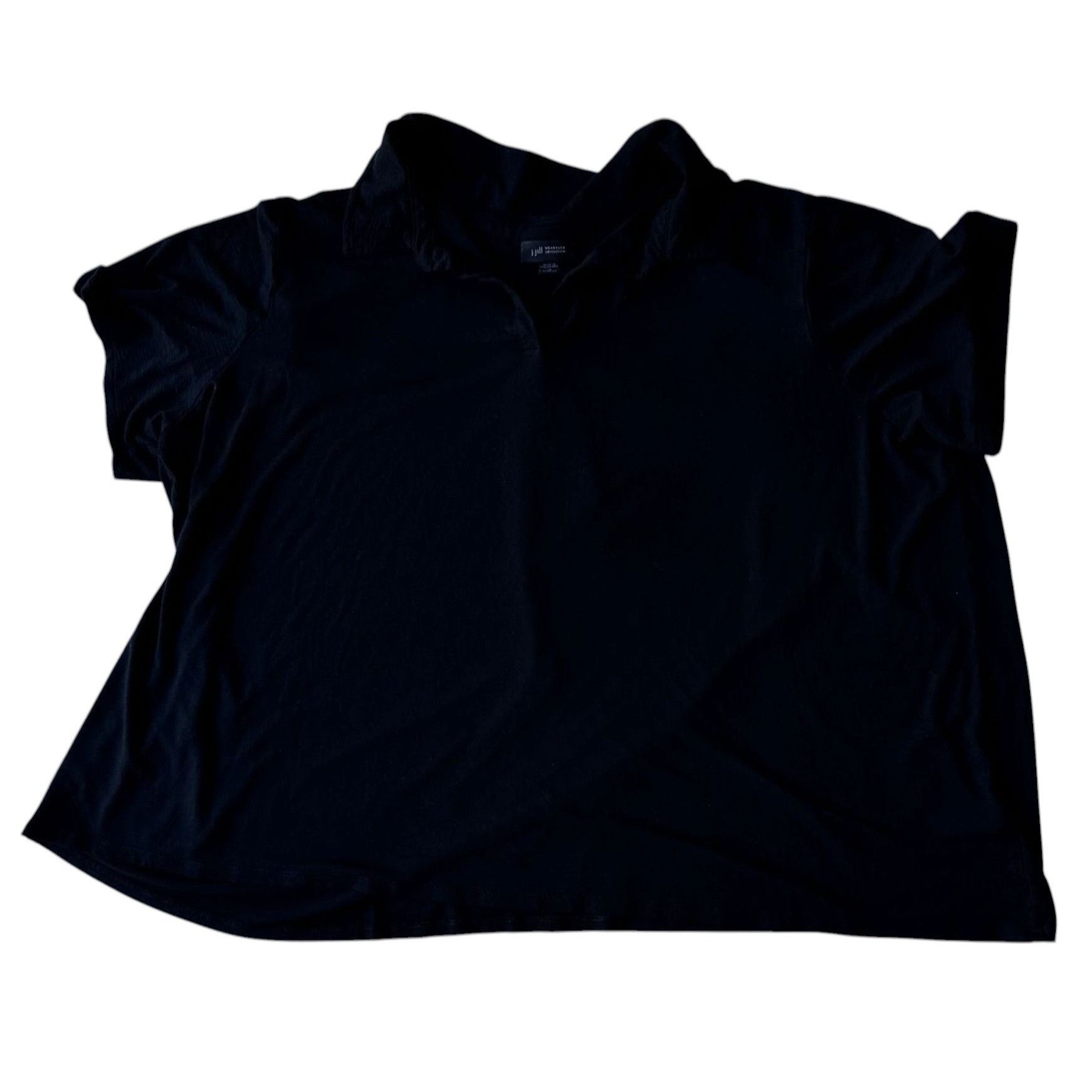 Designer J Jill Wearever Collection Top Womens 3X Black Pleaded Back Size 3XL / US 20-22 - 5 Thumbnail