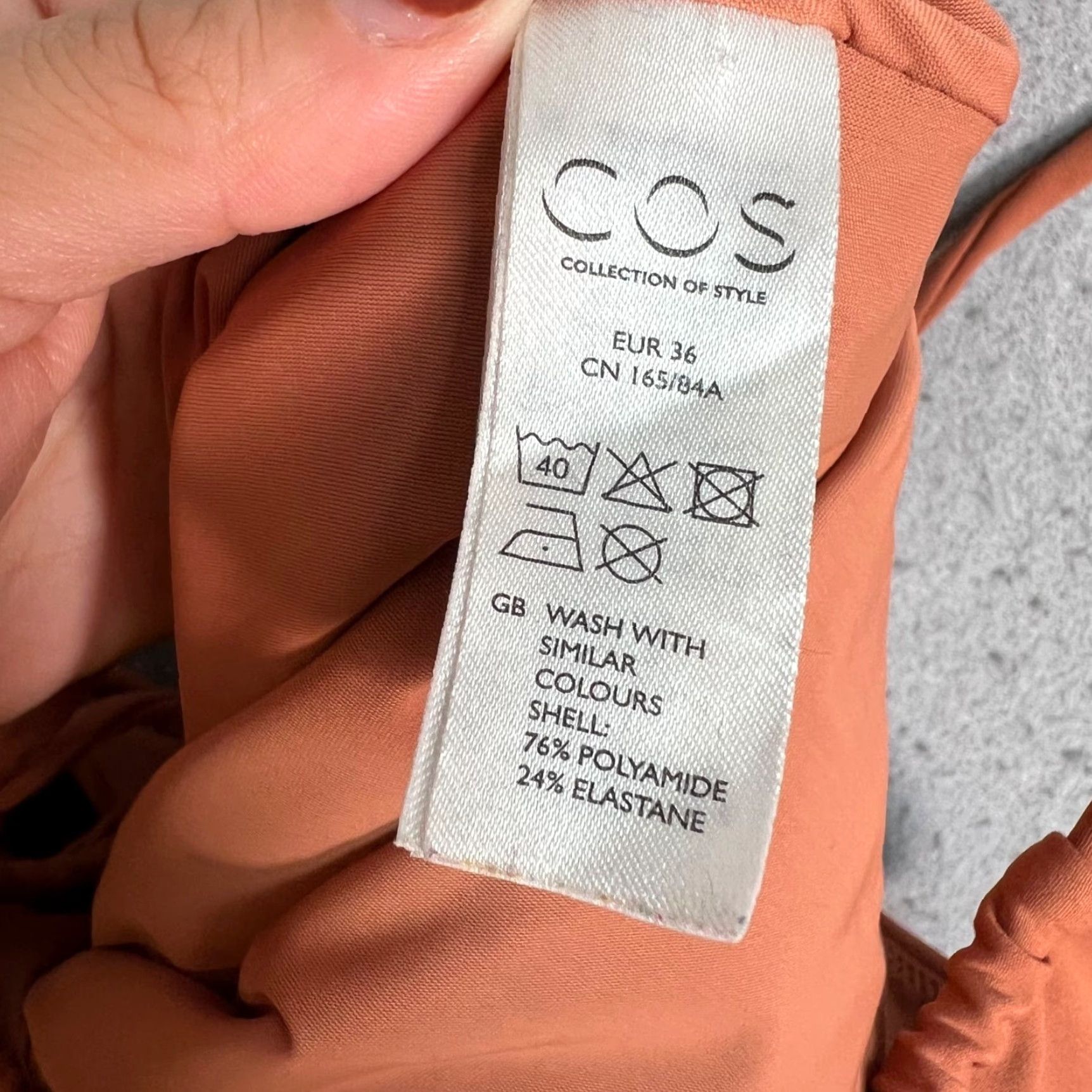 Cos COS Womens Size 36 EUR Rust Orange One-Piece Swimsuit Size ONE SIZE - 3 Thumbnail