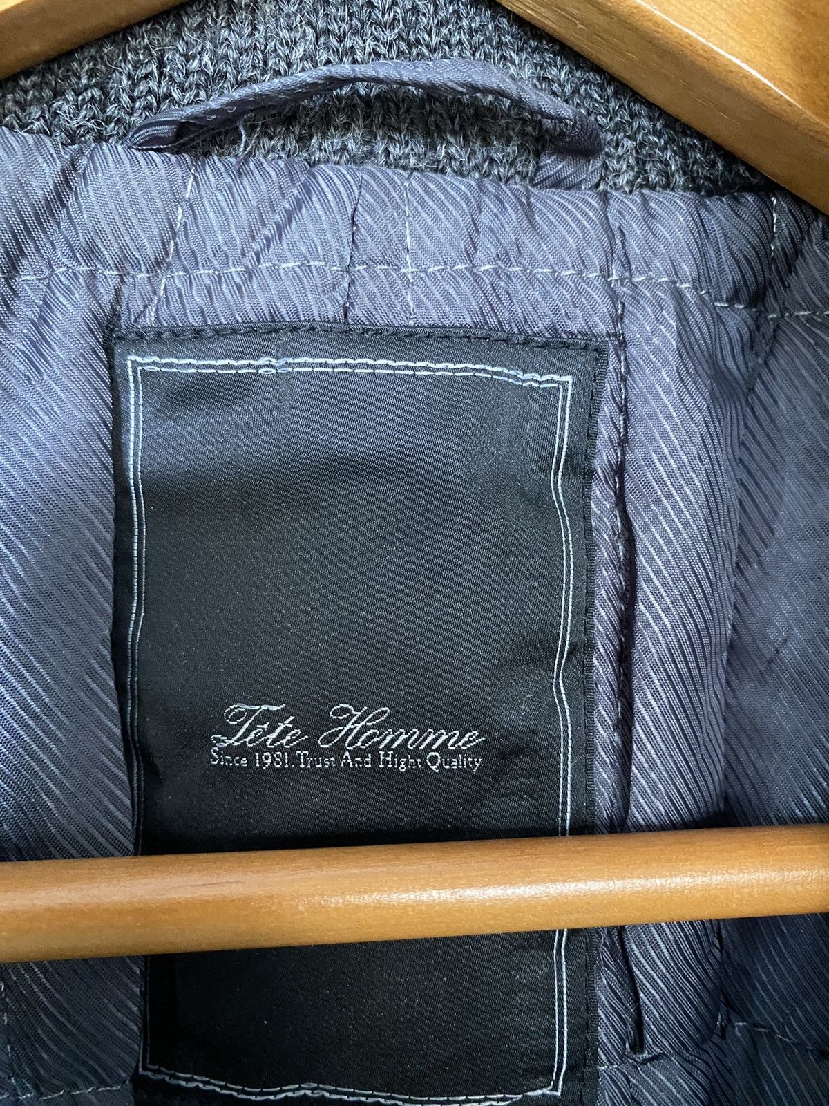 Tete Homme 🔥2000s Tete Homme Leather sleeve varsity wool jacket Size US L / EU 52-54 / 3 - 19 Thumbnail