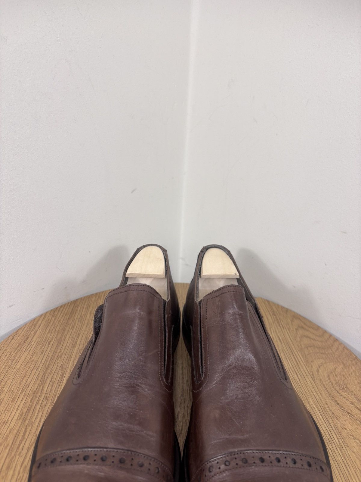 Baldinini Baldinini Men’s Brown Leather Cap Toe Slip On Dress Shoes Size US 12 / EU 45 - 8 Thumbnail