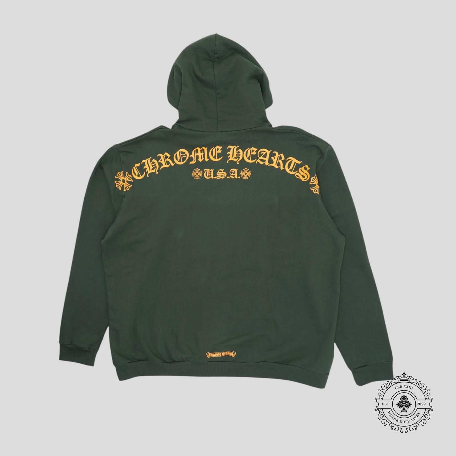 Chrome Hearts Chrome Hearts T-Bar Logo Hoodie in Green - X-Large Size US XL / EU 56 / 4 - 2 Thumbnail