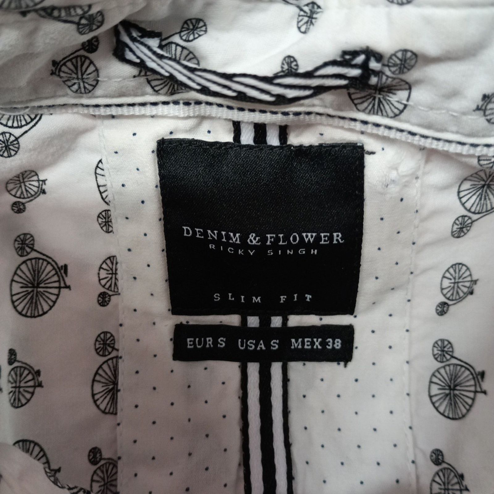 Other Denim & Flower Ricky Singh Bicycle Slim Fit Shirt S Small Size US S / EU 44-46 / 1 - 3 Thumbnail