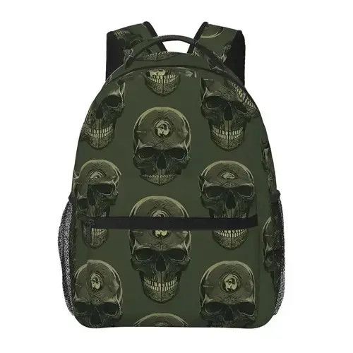 Indigo × Japanese Brand Bag Green Skulls Backpack Size ONE SIZE - 1 Thumbnail