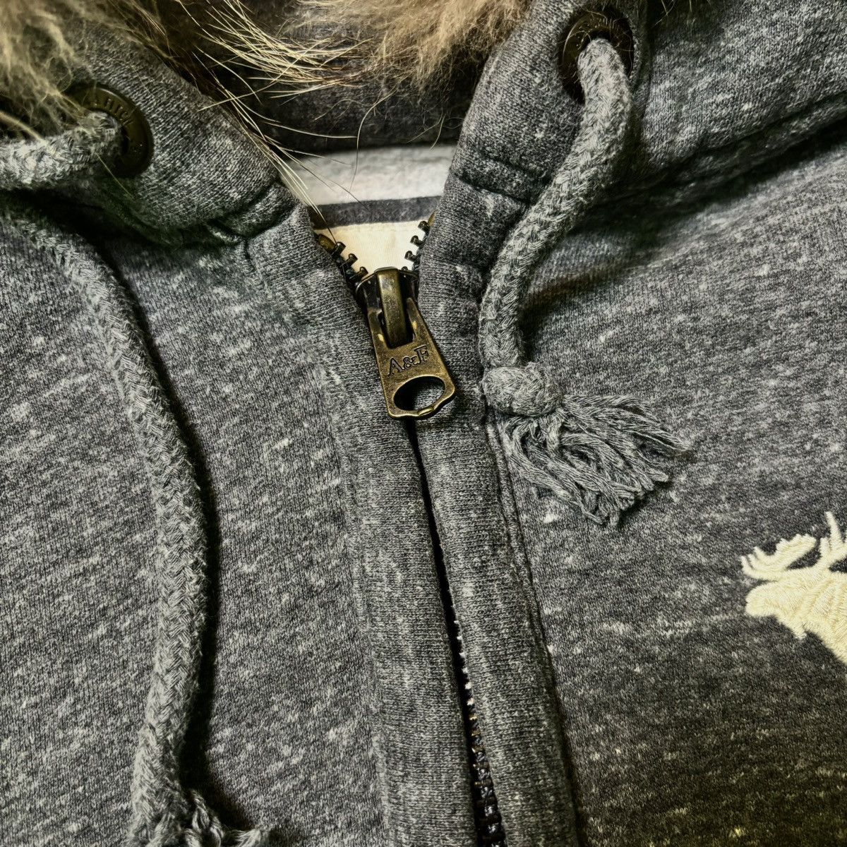 14th Addiction × If Six Was Nine × Le Grande Bleu (L.G.B.) Abercrombie & fitch Fur jacket hoodie IfSixWasNine LGB Style Size US M / EU 48-50 / 2 - 11 Thumbnail
