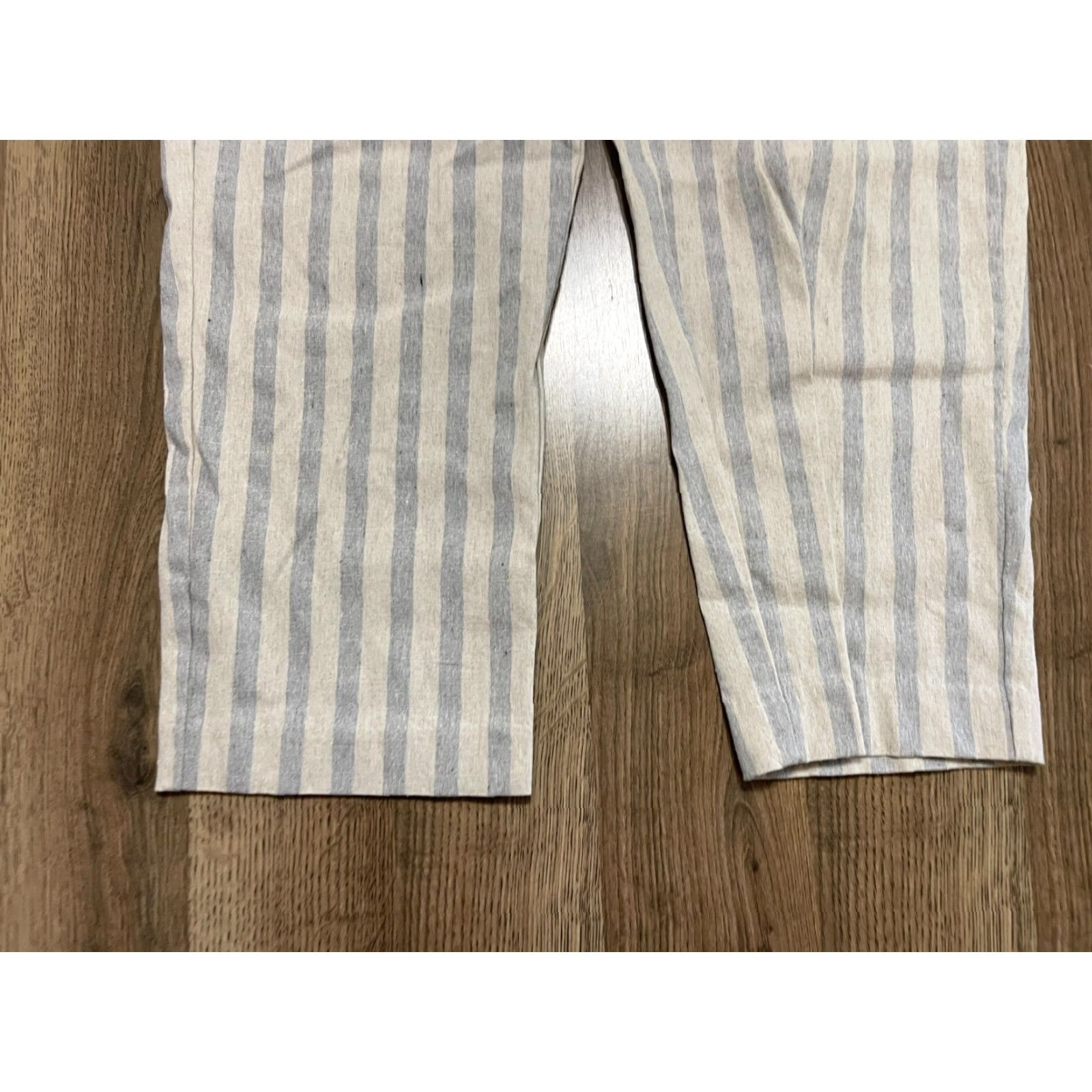 Vintage Zac & Rachel Pants Women's 8 Capris Pull On Striped Blue White Casual Size 30" / US 8 / IT 44 - 3 Thumbnail