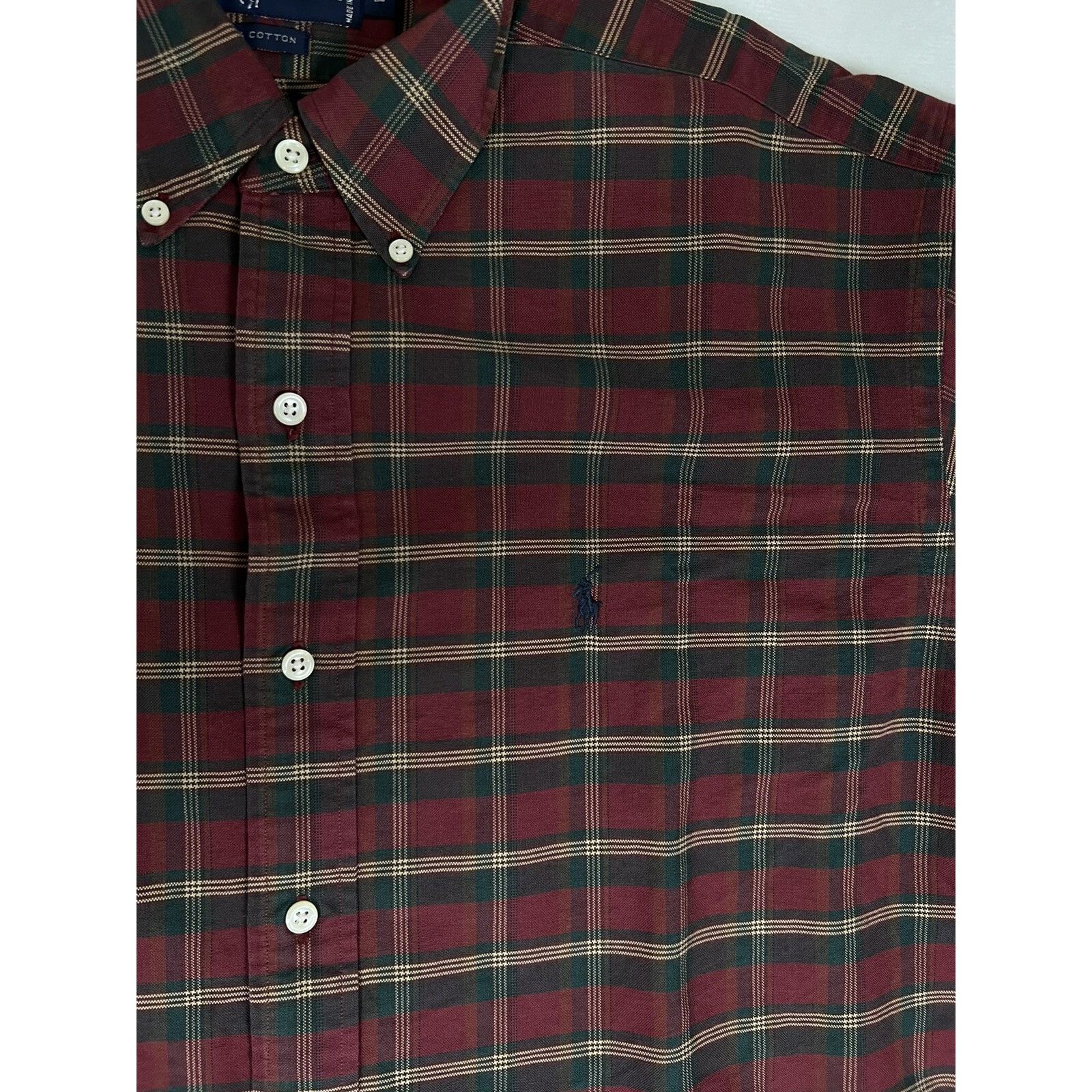 Polo Ralph Lauren Ralph Lauren Button Up Plaid Long Sleeve Shirt Red Green Tan Size US XXL / EU 58 / 5 - 4 Thumbnail