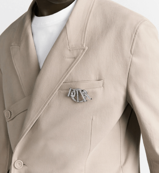 Dior o1w1db11025 513C21 Jacket with Buttoned Strap in Beige Size US S / EU 44-46 / 1 - 6 Thumbnail