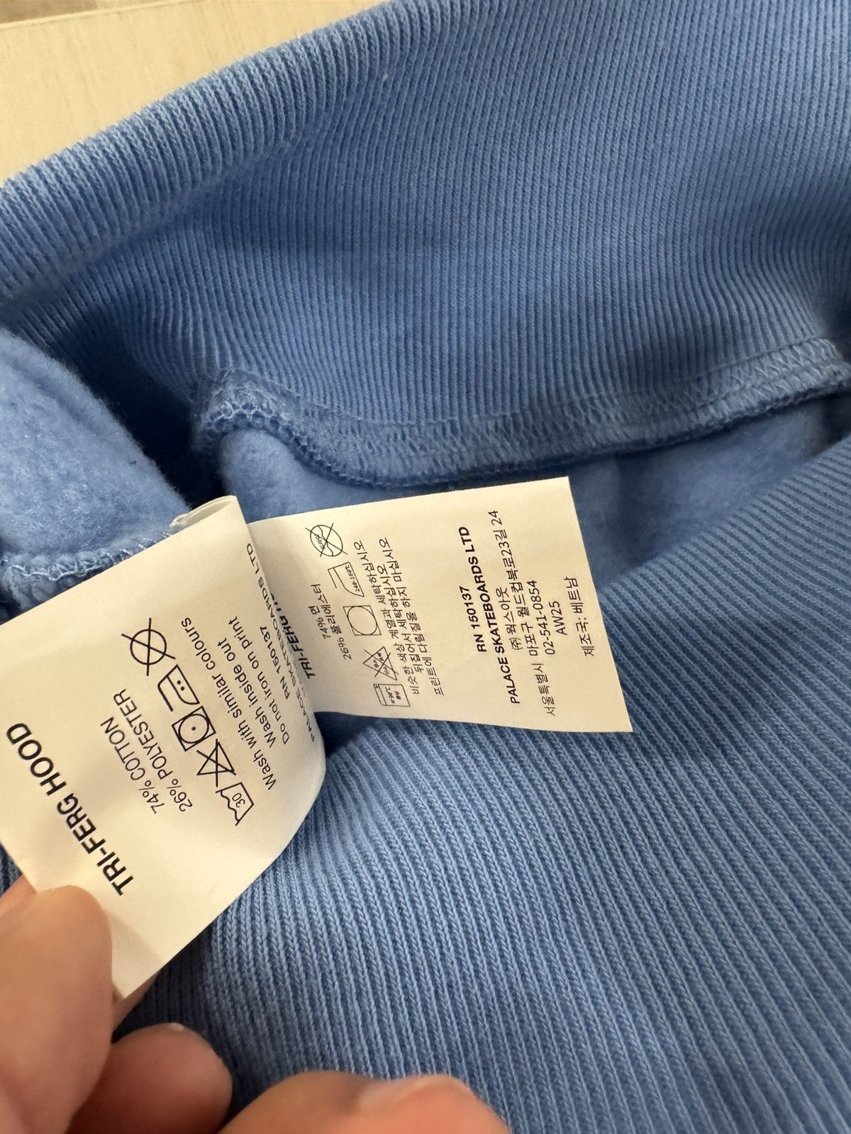 Palace Palace Tri-Ferg Hoodie Sky Blue Sz S 2025 Used Size US S / EU 44-46 / 1 - 6 Thumbnail