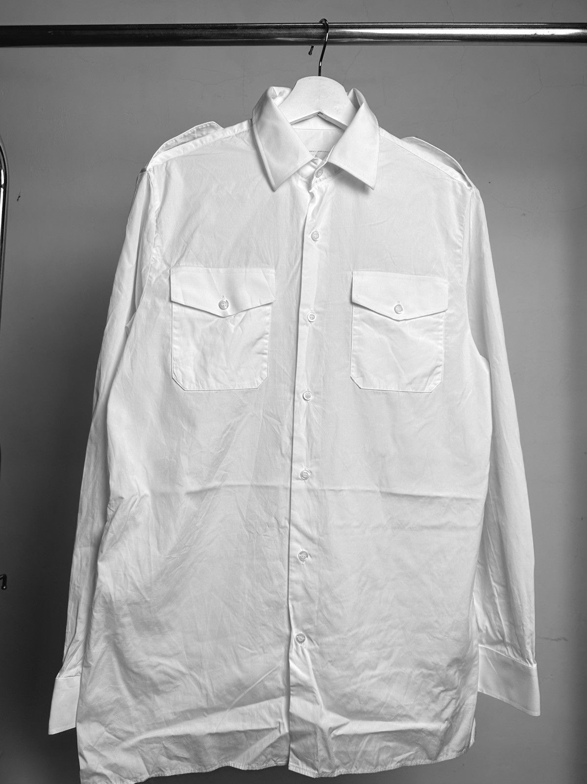 Prada Prada Runway FW2023 White Cutton Utility Shirt Size US L / EU 52-54 / 3 - 2 Thumbnail