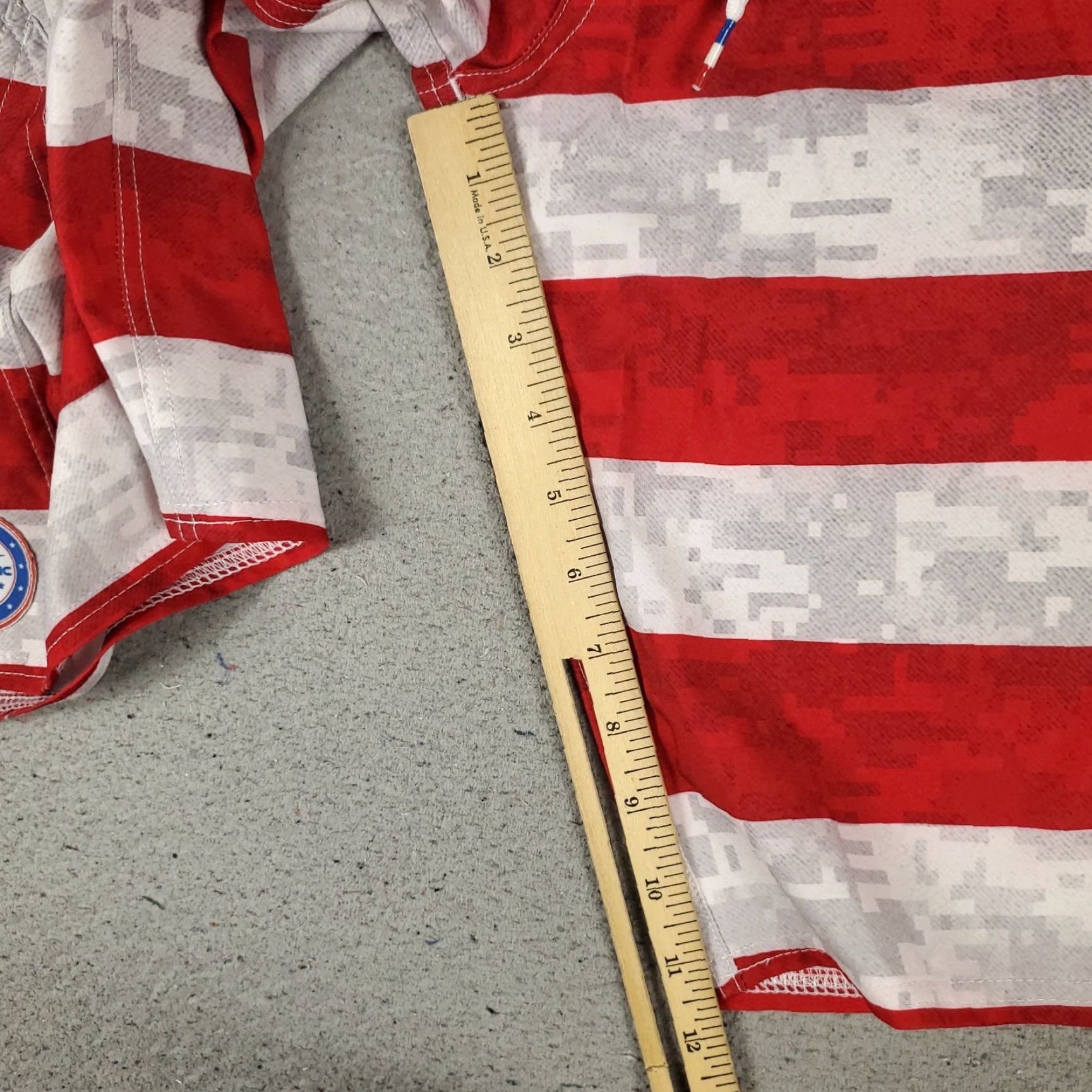 Vintage PELAGIC Mens 40 Blue Red USA Flag Striped Board Shorts Swim Trunks Surf Shorts Size US 40 / EU 56 - 6 Thumbnail