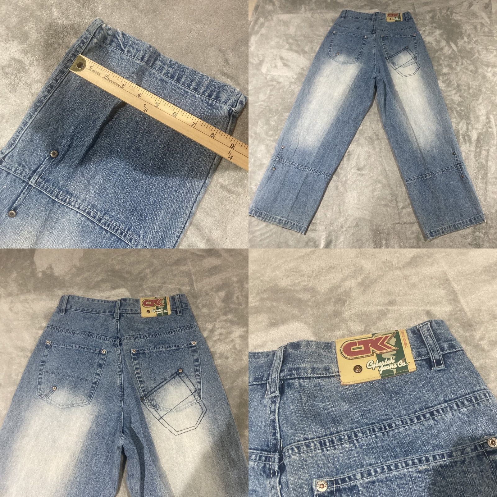 Vintage VINTAGE Cybertek Jeans Mens 30x29 Baggy Skater Hip Hop Embroidered Y2K RARE Size US 30 / EU 46 - 8 Thumbnail