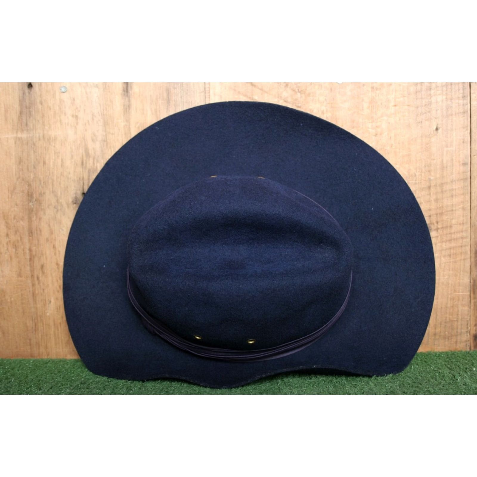 FELT VINTAGE Betmar Fedora Hat Blue Wool Felt Women's XS/S 6 3/4 Hat, Wool, 100% Wool, Spain, Excellent Condition, Gimbels Size ONE SIZE - 3 Thumbnail