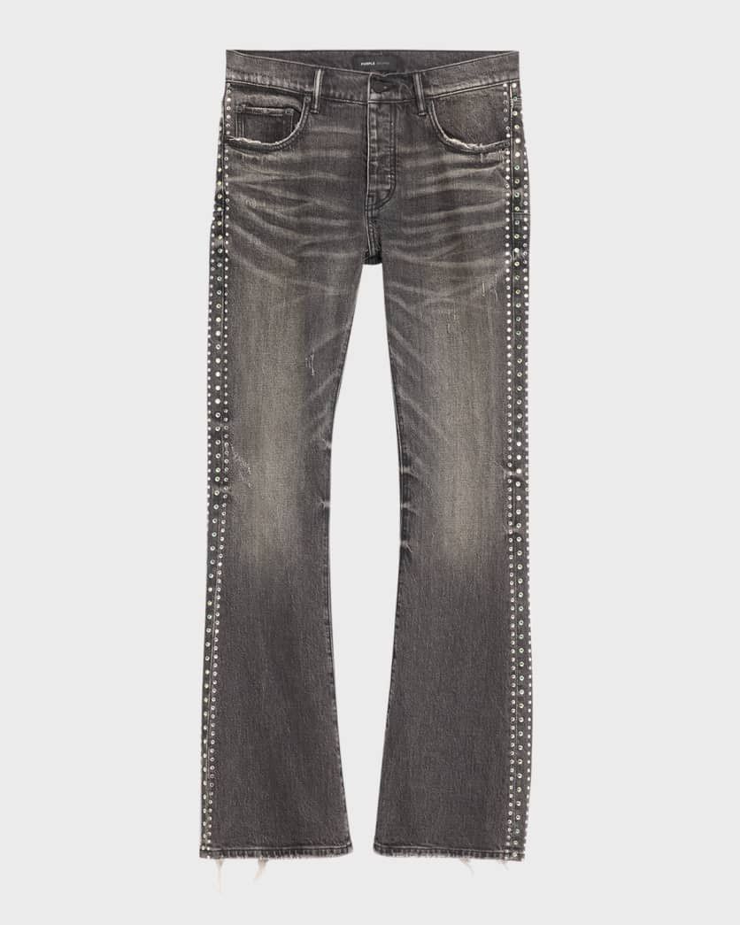 Purple Brand Vintage flared jeans with crystals P004 Size US 32 / EU 48 - 2 Thumbnail