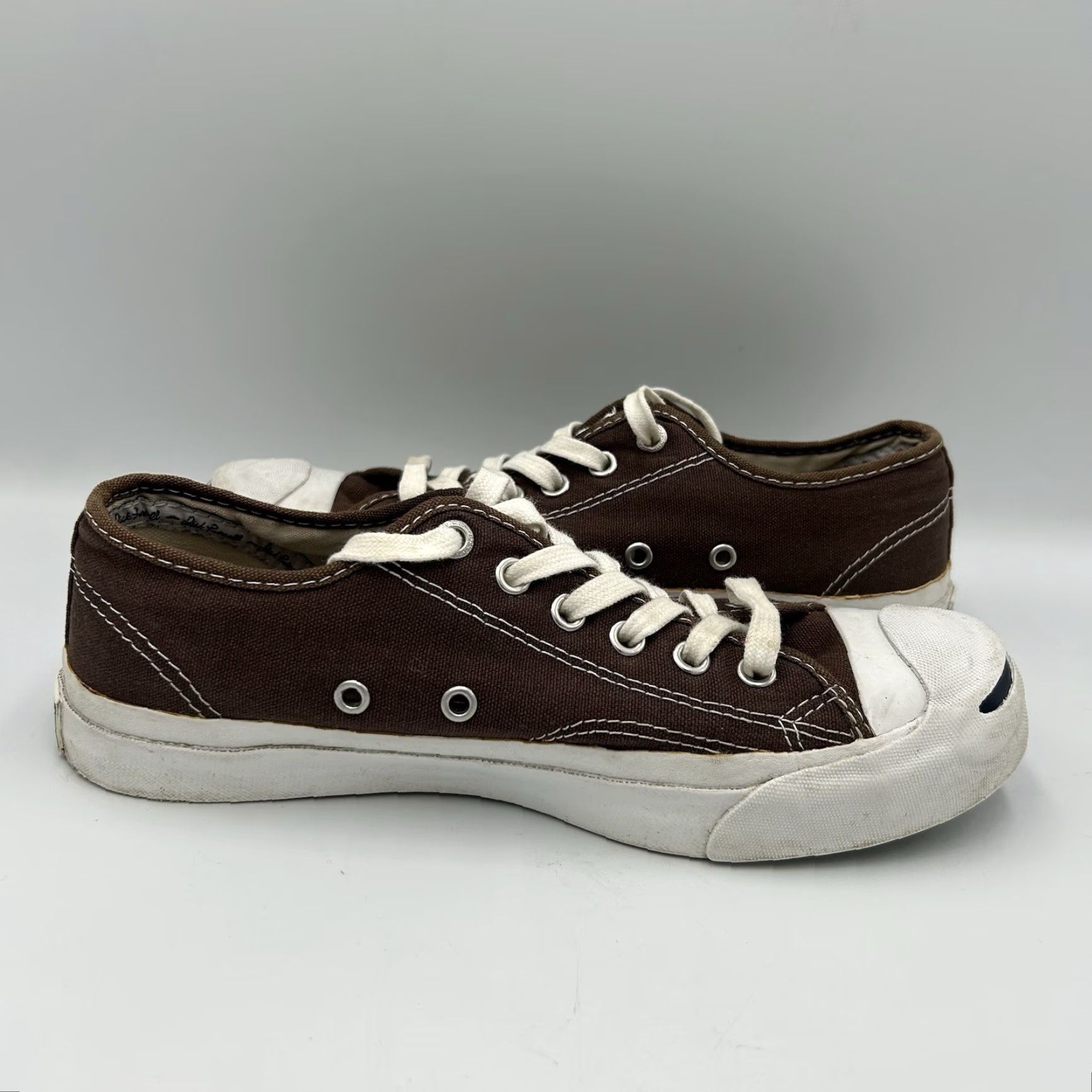 Converse VINTAGE Converse Jack Purcell Brown Mens 5.5 Womens 7 Shoes Size ONE SIZE - 6 Thumbnail
