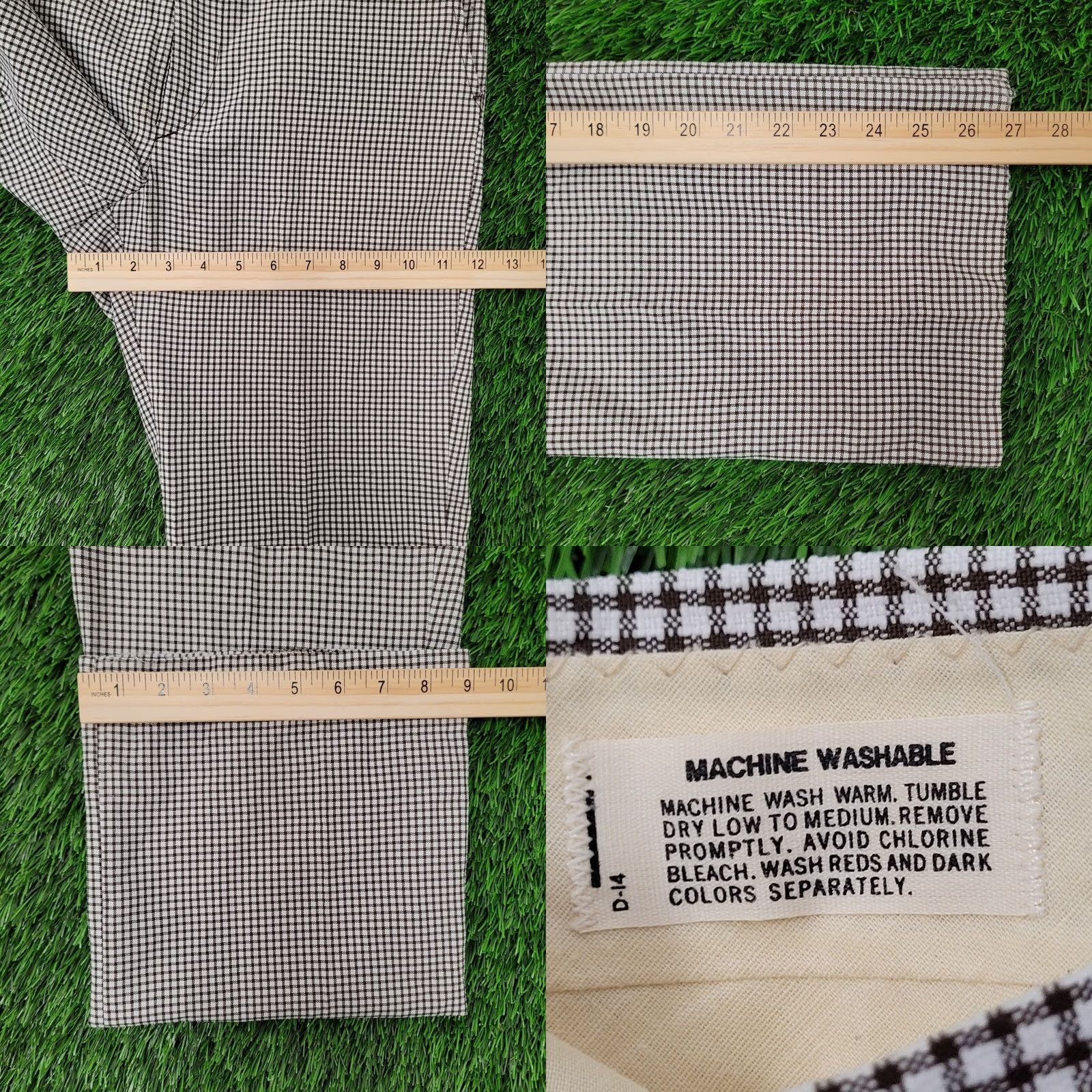 Vintage VINTAGE 80s Disco MOD Polyester Pants 30x27 Checkered Flared Boots Size US 30 / EU 46 - 10 Thumbnail