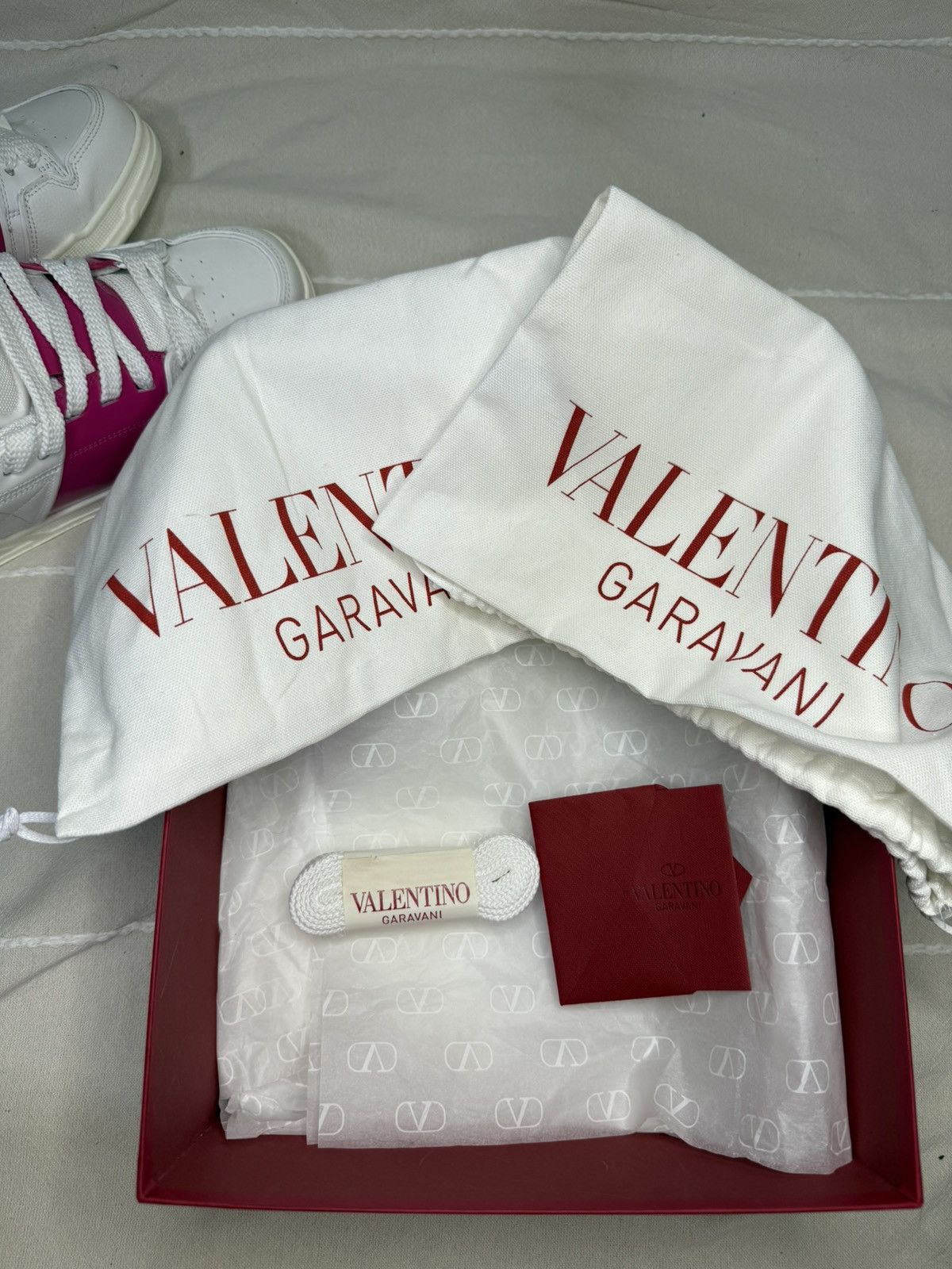 Valentino Valentino Garavani Open Skate White Cyclamin Pink Sneakers Size US 9 / IT 39 - 18 Thumbnail