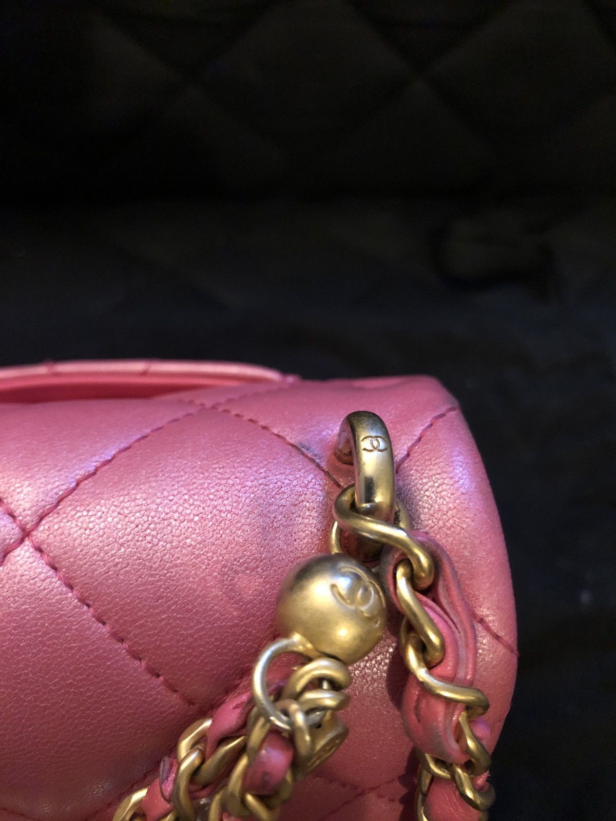 Chanel Chanel Flap Bag Crossbody with Faux Pearl Chain Detail Size ONE SIZE - 4 Thumbnail