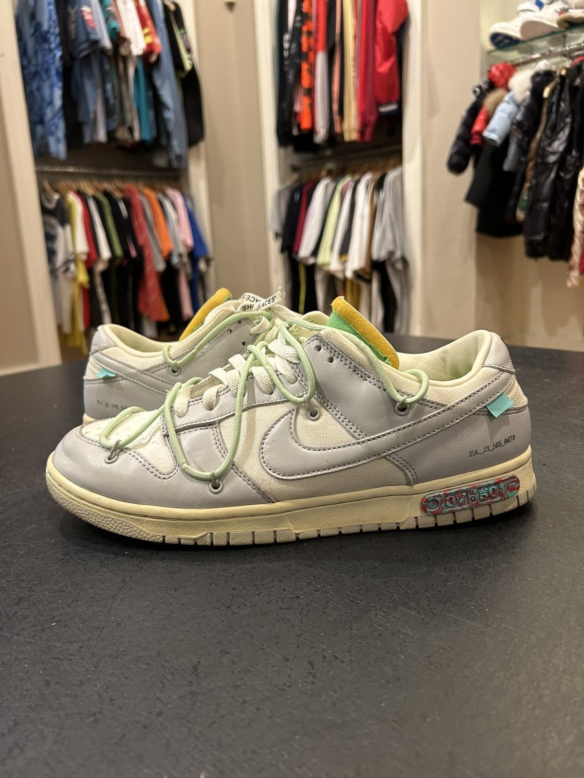 Nike Nike Dunk Low ‘Off-White Lot 07’ Size US 11.5 / EU 44-45 - 2 Thumbnail