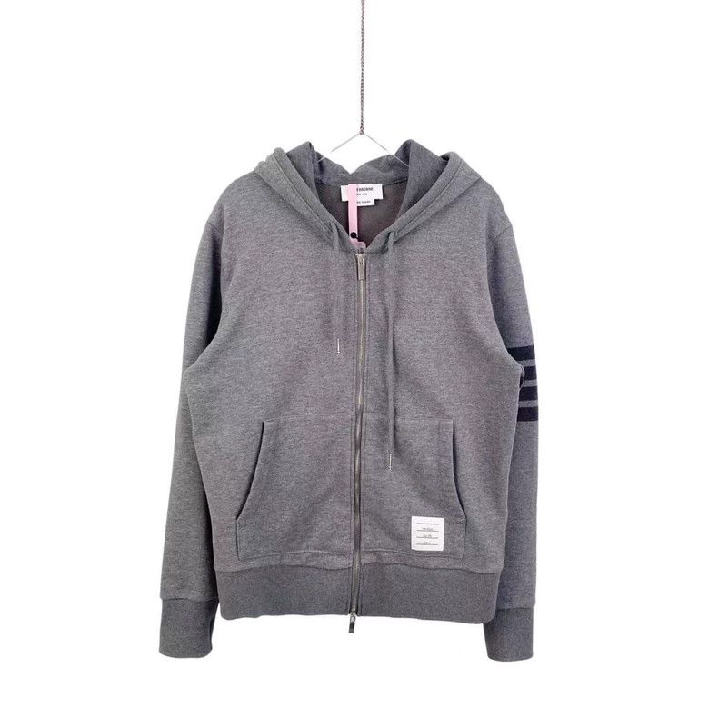 Thom Browne Thom Browne Gray zip hoodie Size US L / EU 52-54 / 3 - 1 Thumbnail
