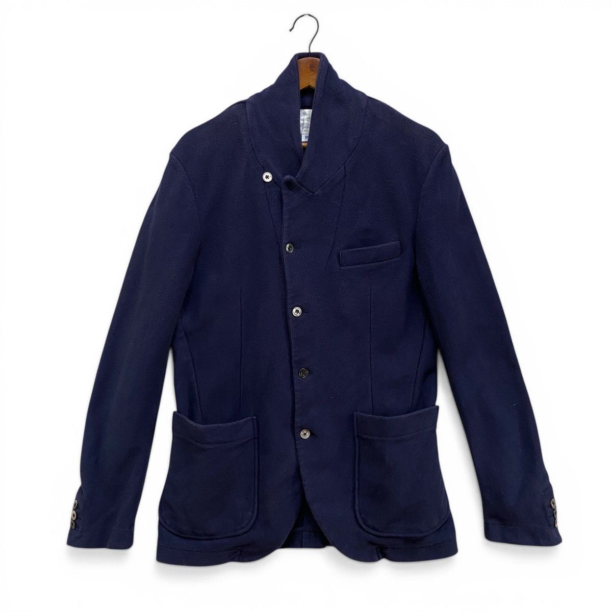SHIPS Ships Blue Shawl Collar Jacket Chore Coat Style Cotton M Size US M / EU 48-50 / 2 - 7 Thumbnail
