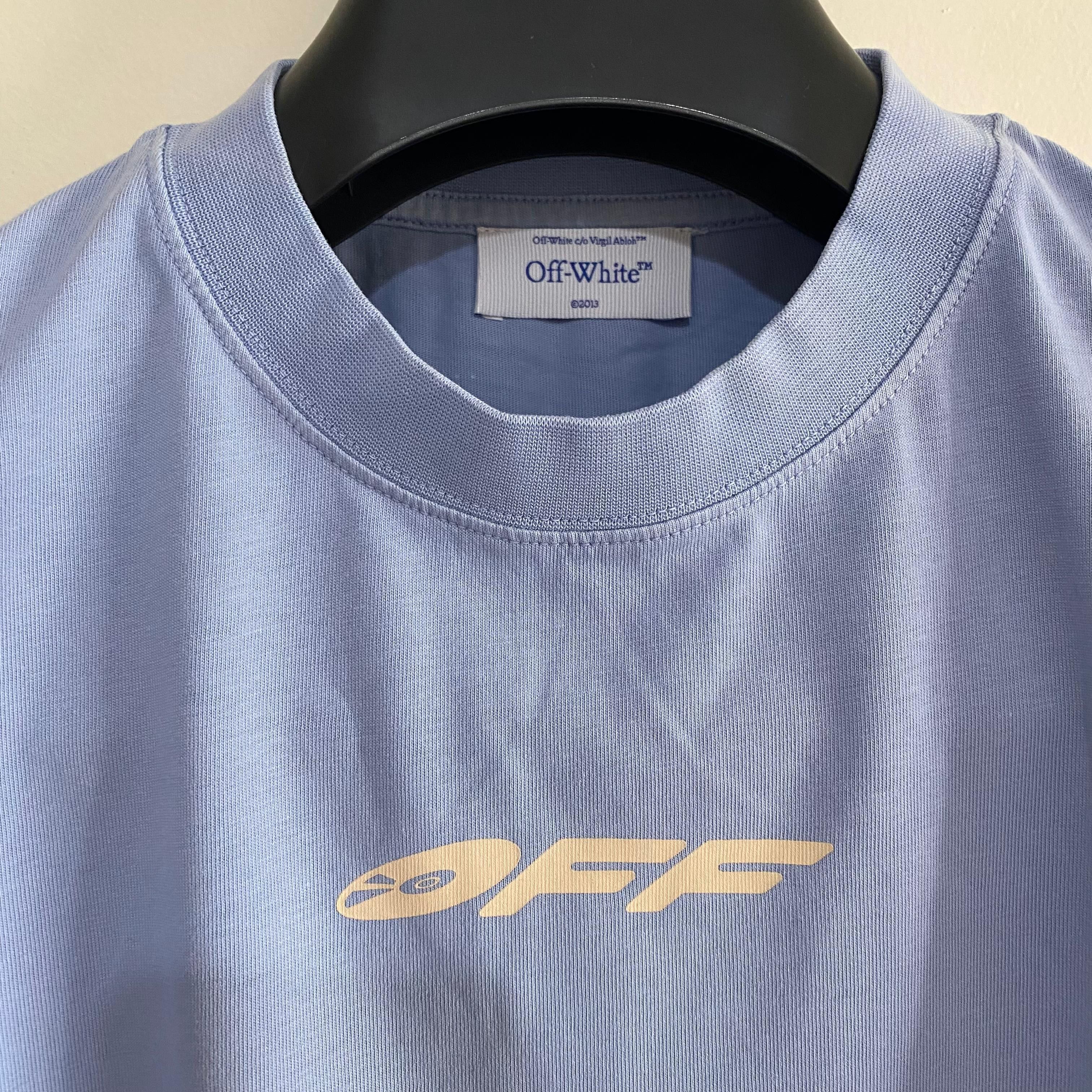 Off-White Blue Records Logo Oversized Skate T-Shirt Size US XXS / EU 40 - 3 Thumbnail