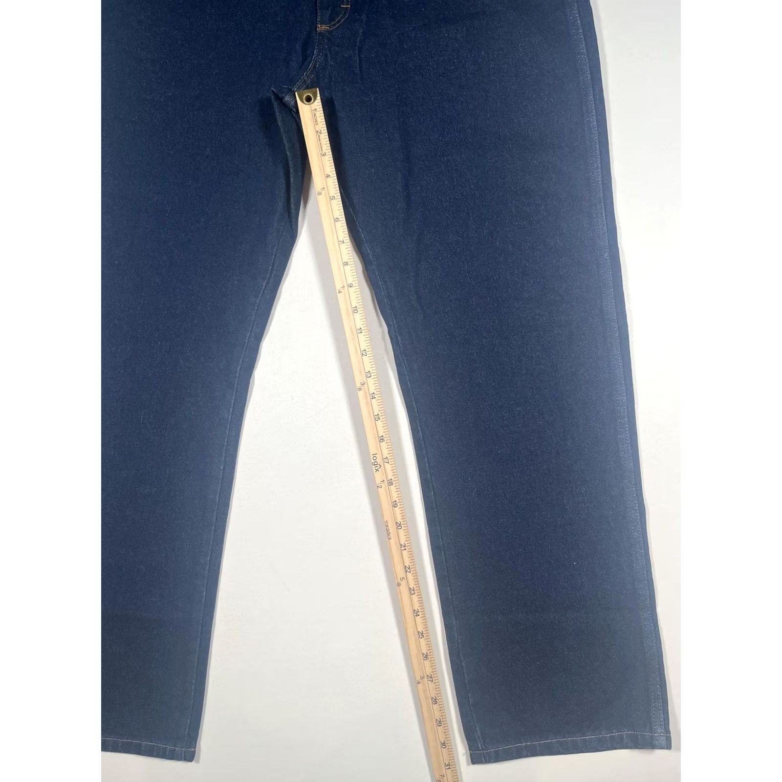 Denime Rustler Jeans Mens 44x32 Dark Blue Denim Regular Fit Straight Leg Heavyweight Size US 44 / EU 60 - 5 Thumbnail