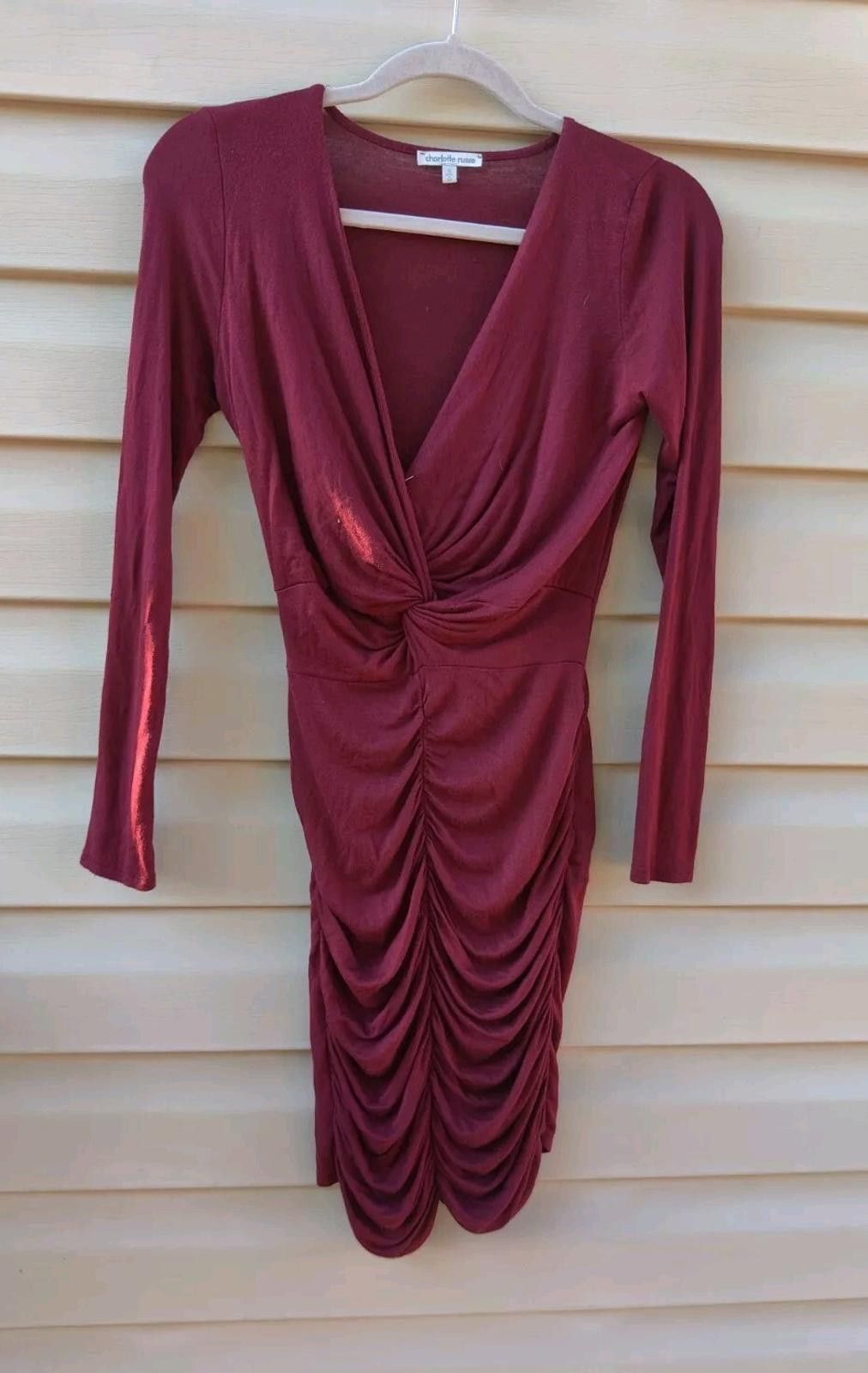 Other Charlotte Russe Burgandy Maroon Dress Size Small S Bodycon Size S / US 4 / IT 40 - 3 Thumbnail