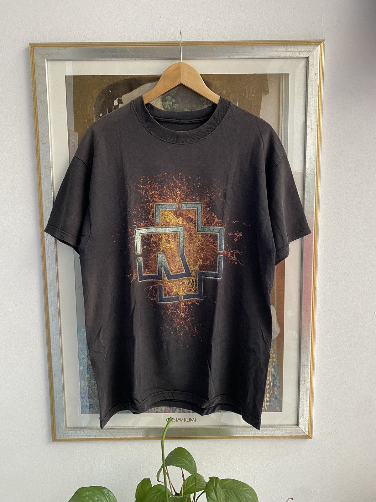 image of Band Tees x Vintage Rammstein 2001 Hier Kommt Die Sonne T Shirt in Black, Men's (Size Large)