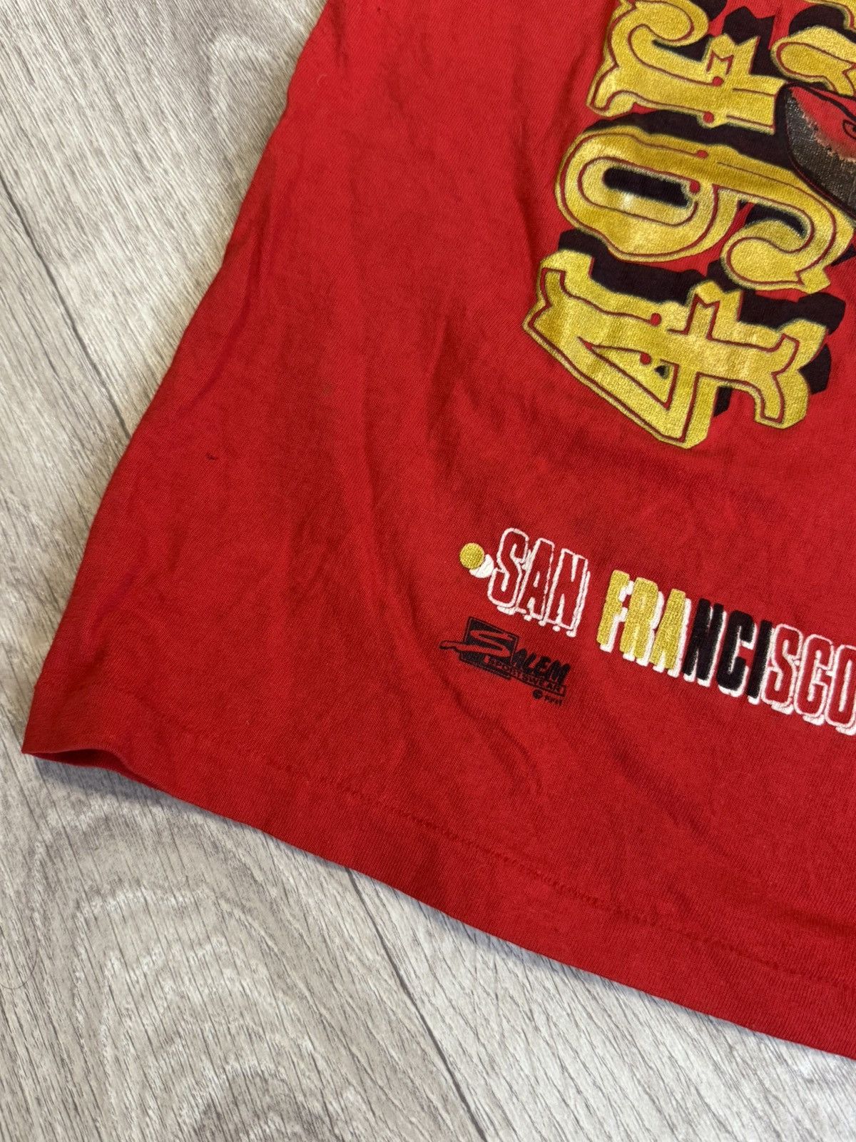 NFL 🔷Vintage NFL (Salem) San Francisco 49ers T-shirt 1991🔷 Size US L / EU 52-54 / 3 - 2 Thumbnail