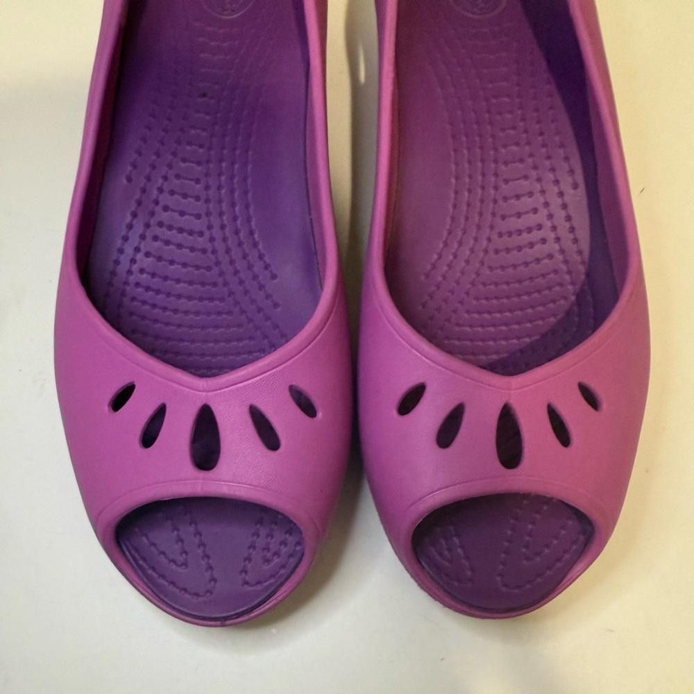 Crocs CROCS Mabyn Mini Wedge Sandals Wild Orchid Purple Size 10 Size US 10 / IT 40 - 3 Thumbnail