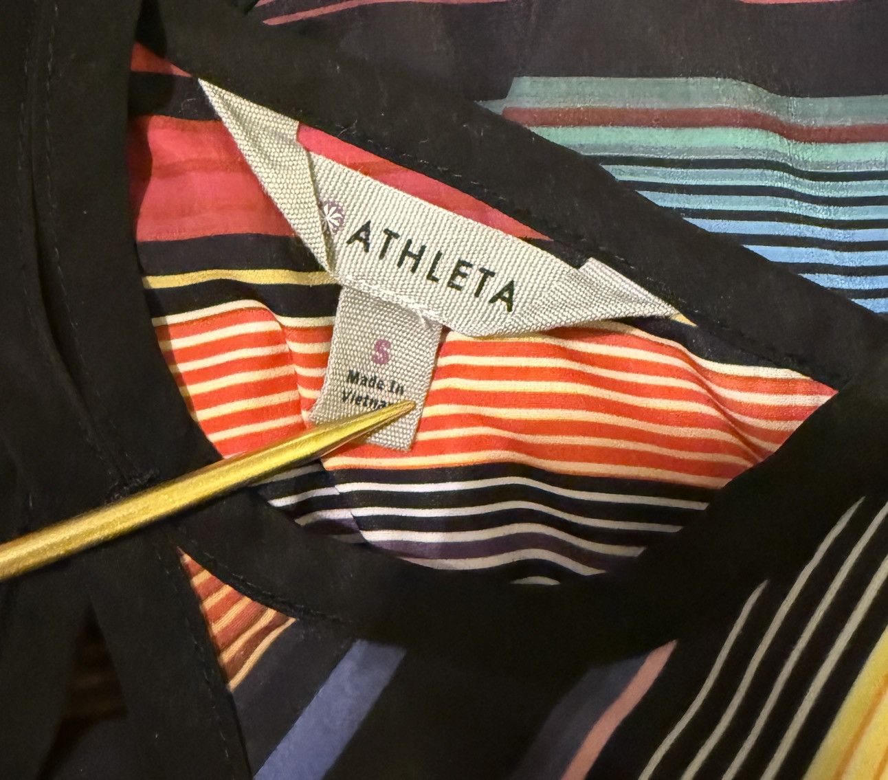 Athleta Athleta Havana Rainbow Striped Elastic Maxi Dress Size S Size S / US 4 / IT 40 - 2 Thumbnail