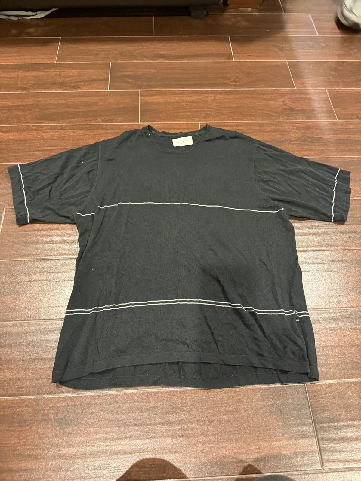 Ovadia & Sons Ovadia & Sons Contrast Stitch Mesh Tee Black XL Size US XL / EU 56 / 4 - 1 Thumbnail