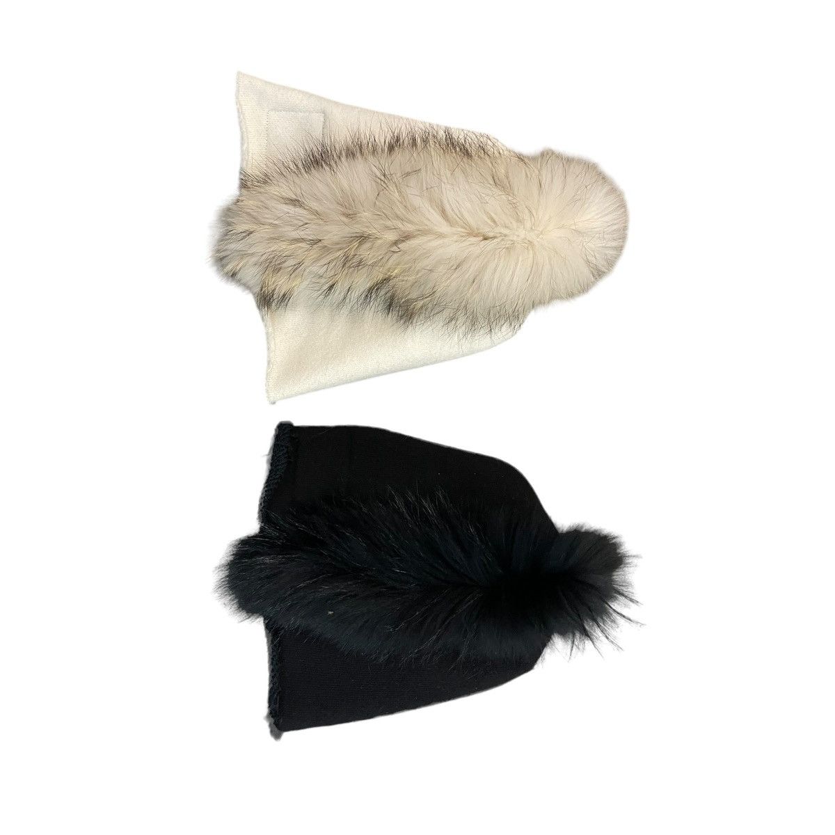 00s archive L.G.B. fur knit cap beanie