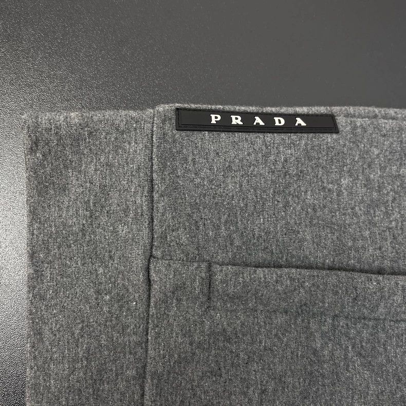 Prada Prada Gray and white-edged sweatshirt zipper cardigan jacke Size US L / EU 52-54 / 3 - 9 Thumbnail