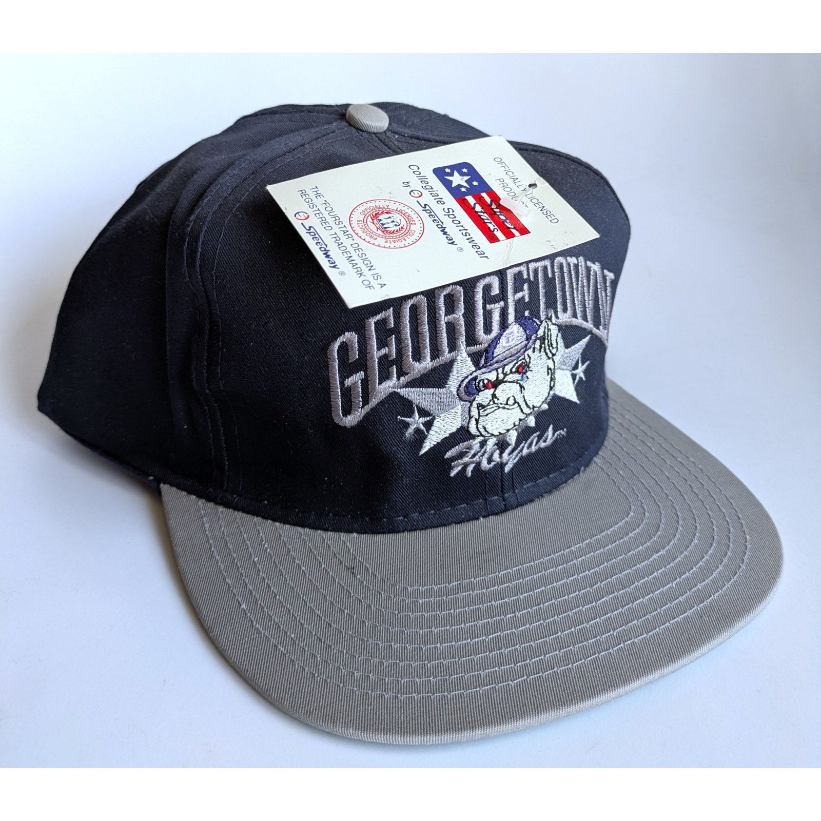 NCAA × Sports Specialties NEW Georgetown Hoyas 90s SPEEDWAY snapback navy gray vtg Size ONE SIZE - 1 Thumbnail
