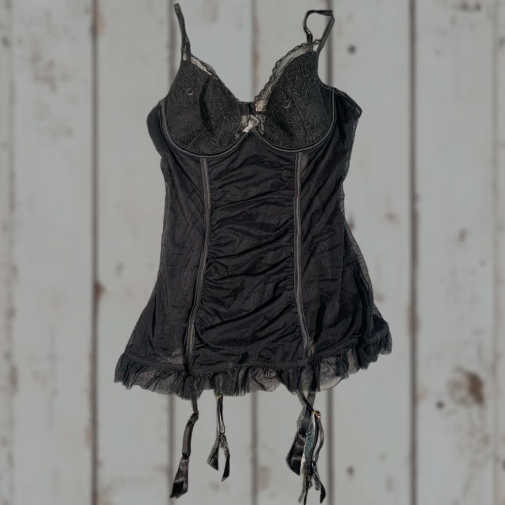 Victoria's Secret Victoria's Secret Black Lace Chemise Slip Dress Women One Size Regular Chemise Black Lace Slip Victoria's Secret Size ONE SIZE - 1 Thumbnail