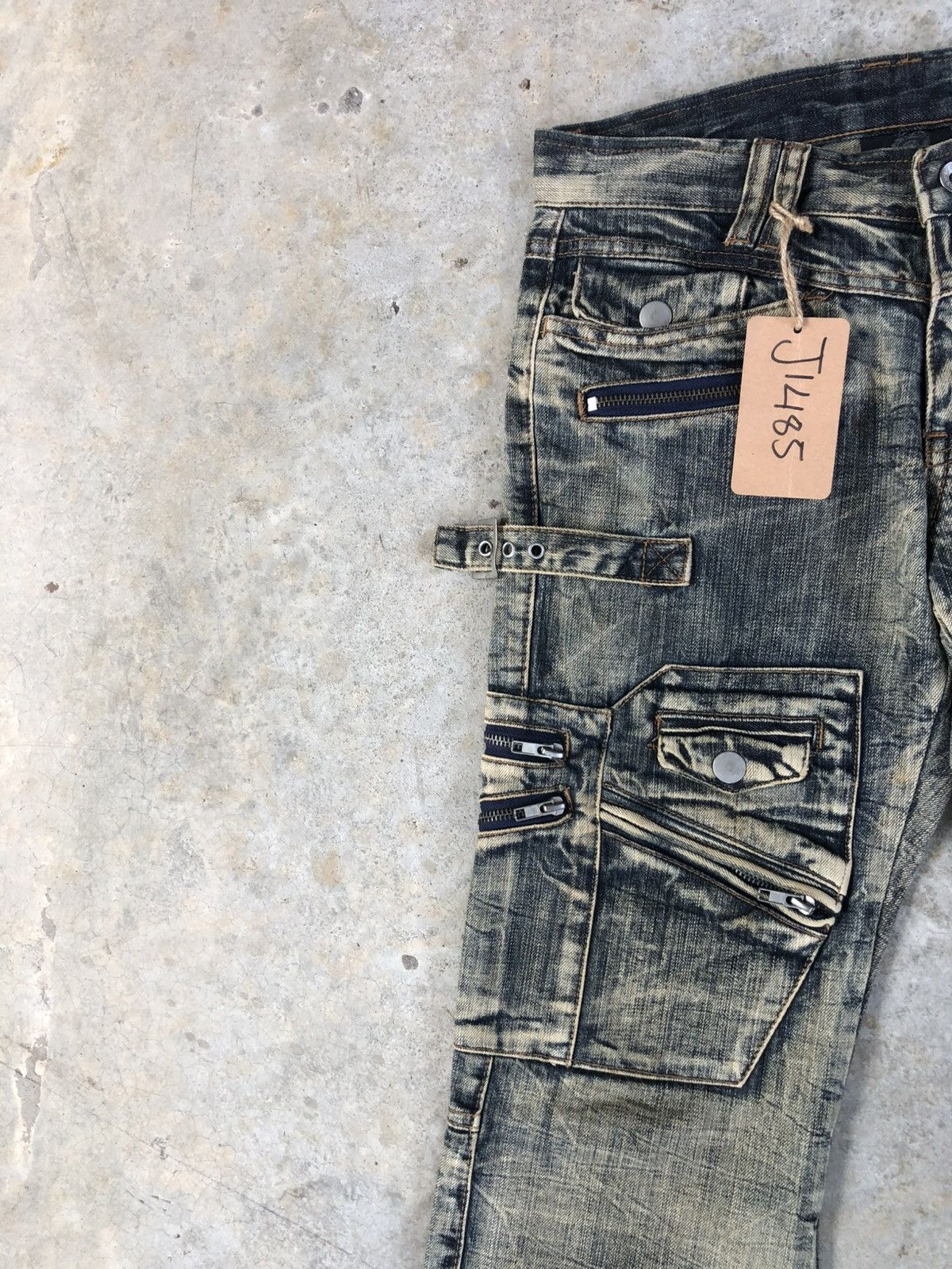 semanticdesign Semantic Design Flared Jeans Multipocket Mudwash Distressed Size US 30 / EU 46 - 4 Thumbnail