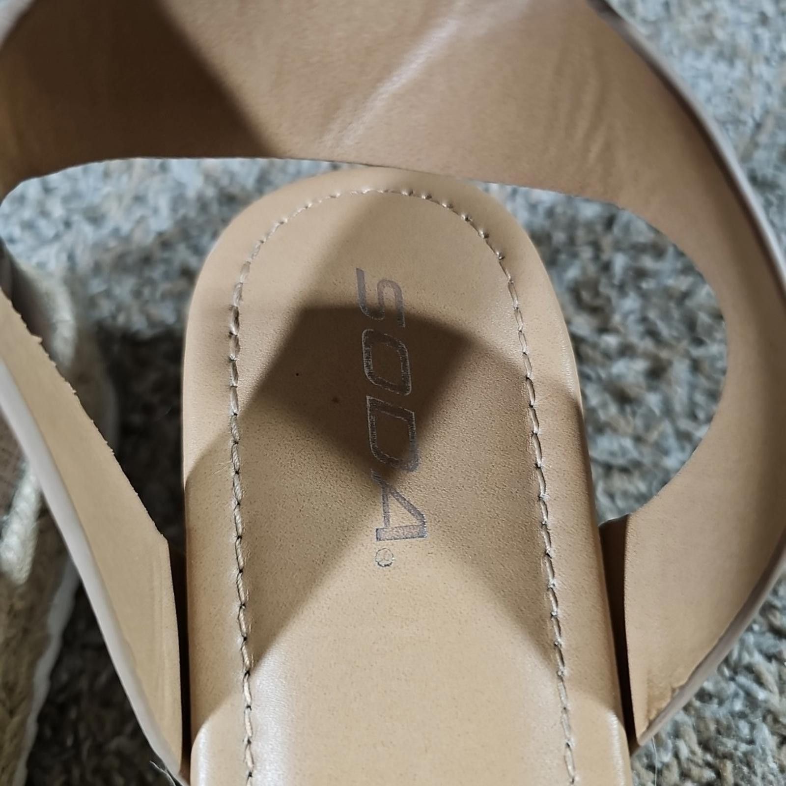 Scotch & Soda SODA sz 8 Sisal Buckle Slight Heel Sandals Size US 8 / IT 38 - 3 Thumbnail