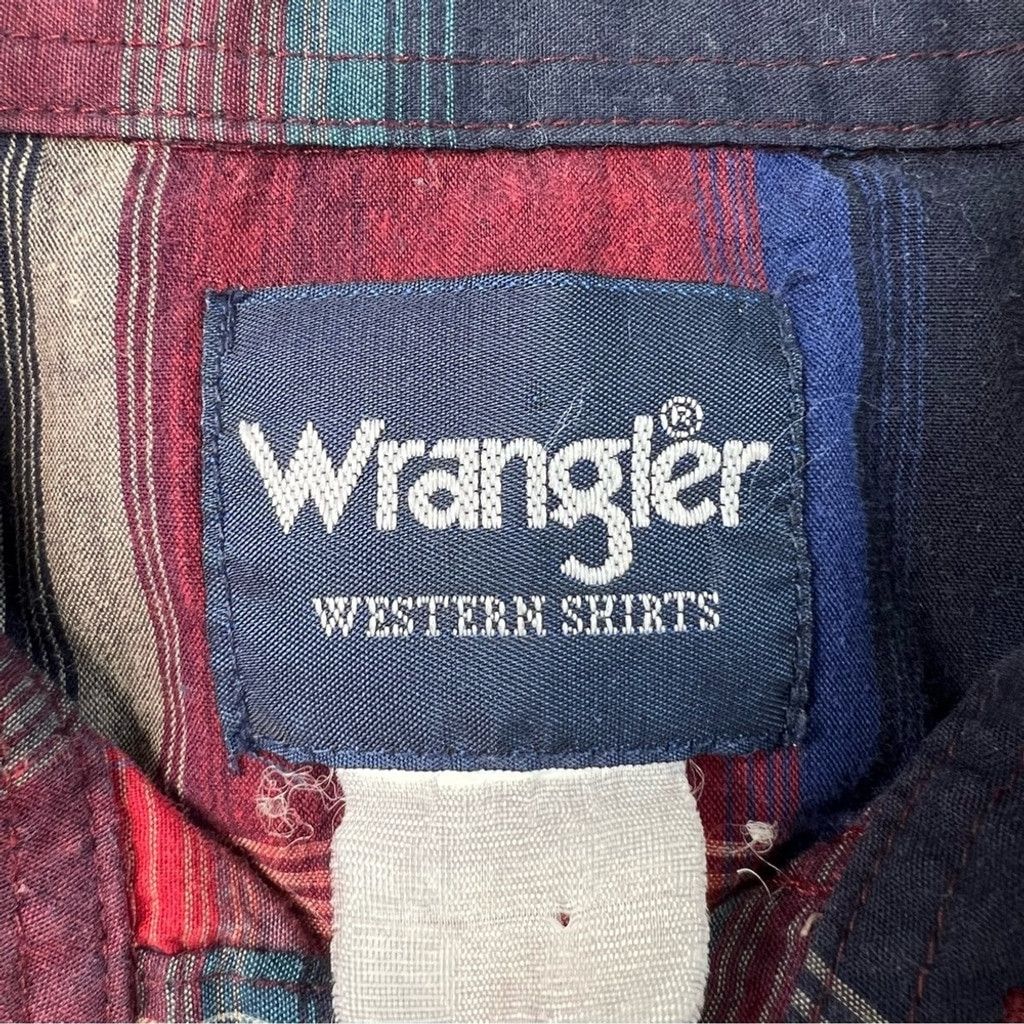 Wrangler Wrangler Pearl Snap Shirt Casual Plaid Western Size 16.5 35 Size US XL / EU 56 / 4 - 2 Thumbnail