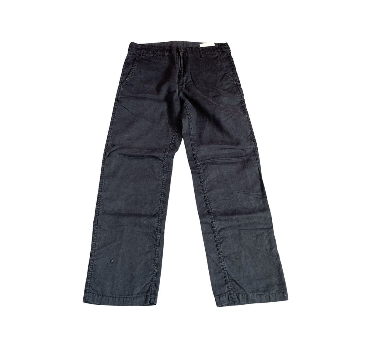 Comme des Garcons Cdg homme AD2004 straight black linen trousers Size US 31 - 1 Thumbnail