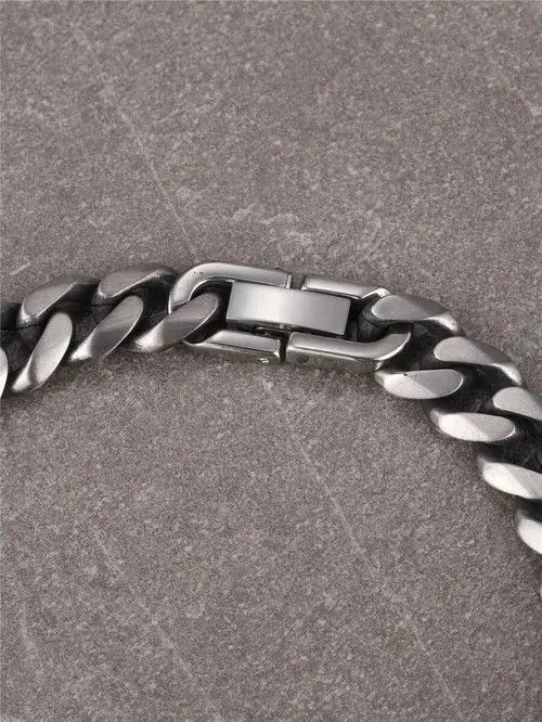 Japanese Brand × Jewelry Retro Vintage Stainless Steel Bracelet Cuban Link Minimal Size ONE SIZE - 4 Thumbnail