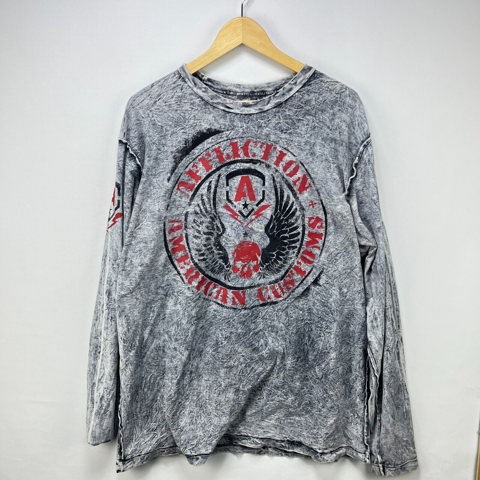 Affliction × Vintage Vintage Y2K Affliction Reversible Skull Wing 2XL Tribal Goth Size US XXL / EU 58 / 5 - 5 Thumbnail