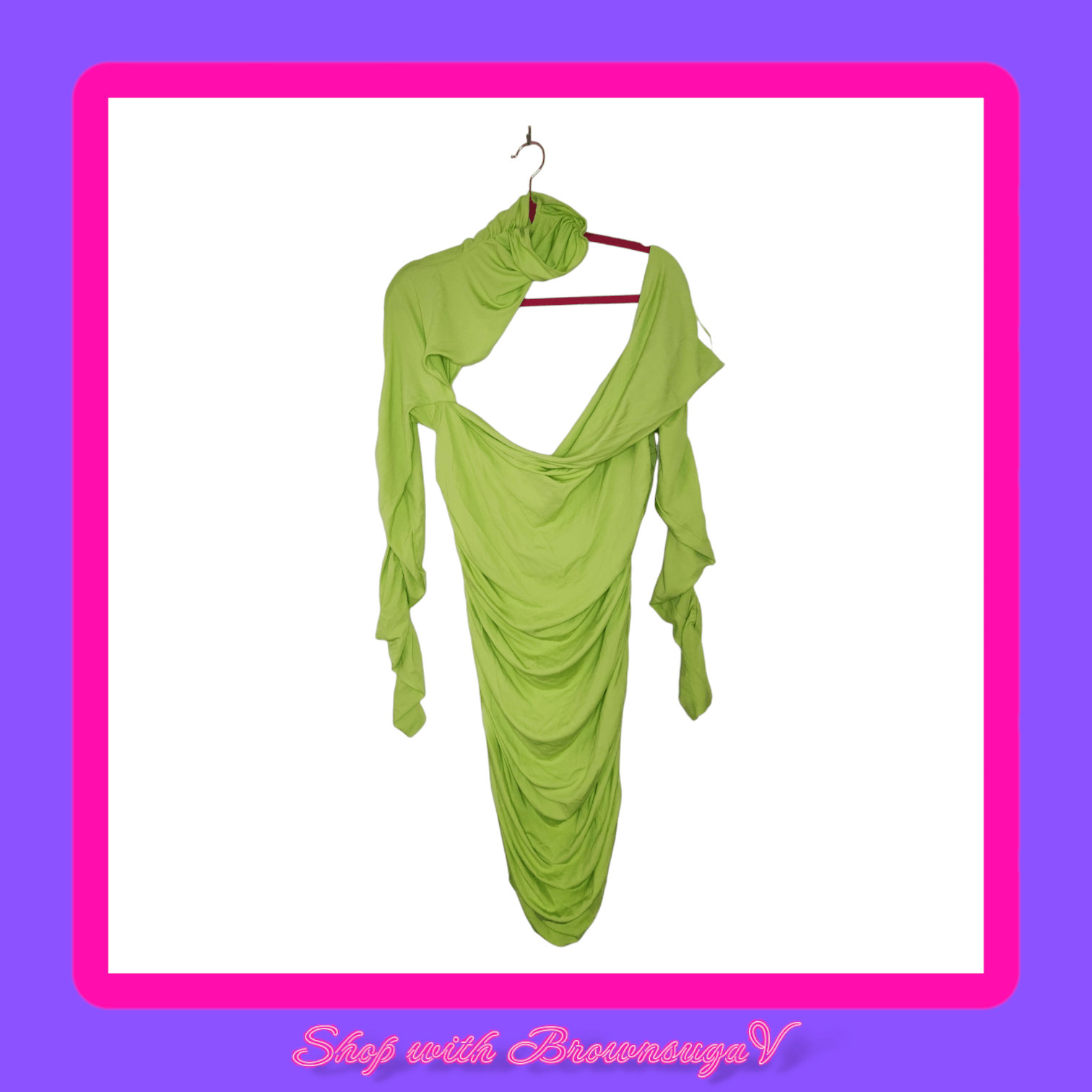 H&M × Mugler Mugler x H&M Gathered one-shoulder mini dress Size XL / US 12-14 / IT 48-50 - 2 Thumbnail