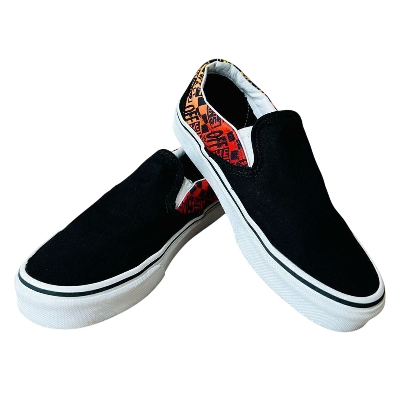 Vans Vans Unisex Flame Skate Black Loafer Slip On Shoe M5.5/W7 Size US 5.5 / EU 38 - 2 Thumbnail