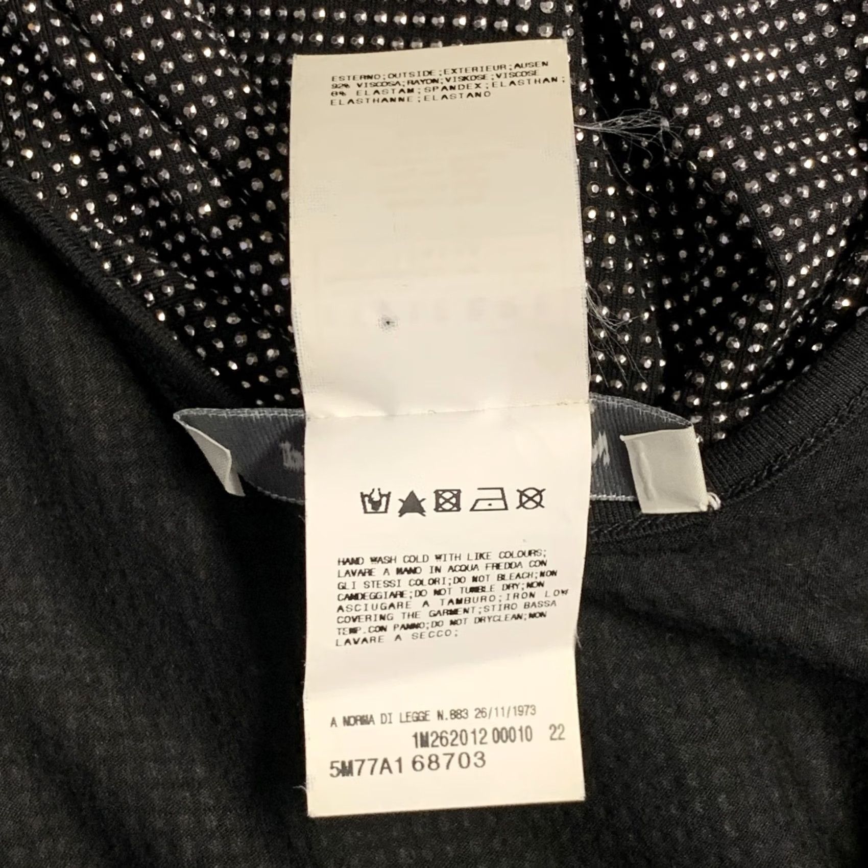 Balmain BALMAIN XS Black Silver Viscose Blend Studded Scoop Neck T-Shirt Womens Size XS / US 0-2 / IT 36-38 - 6 Thumbnail