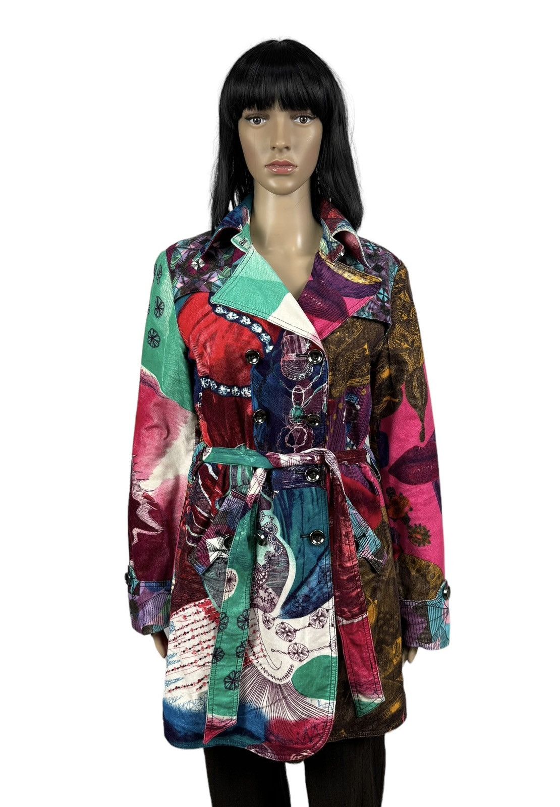 Custo Barcelona Custo Barcelona Corduroy Printed Trench-Coat Warm size 42 Size M / US 6-8 / IT 42-44 - 11 Thumbnail