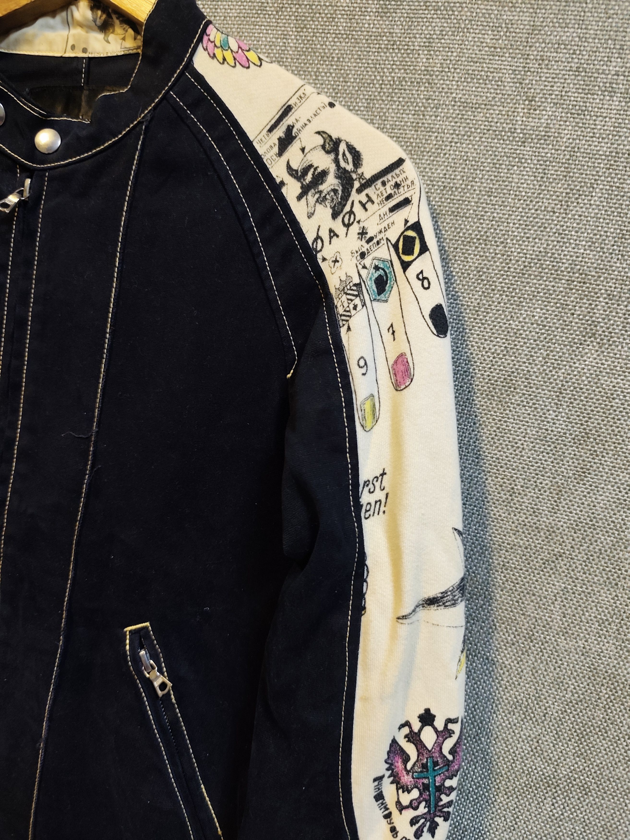If Six Was Nine Van Vander Vorst Graphics Canvas Biker Jacket Zipper riri Size US S / EU 44-46 / 1 - 6 Thumbnail