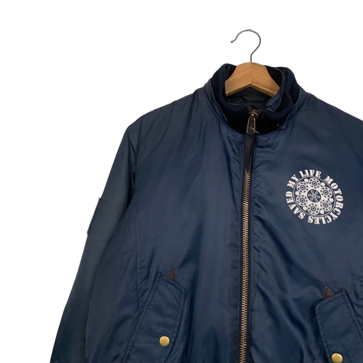 Japanese Brand ☀️Motoarmy bomber style zipper faded jacket Size US M / EU 48-50 / 2 - 6 Thumbnail