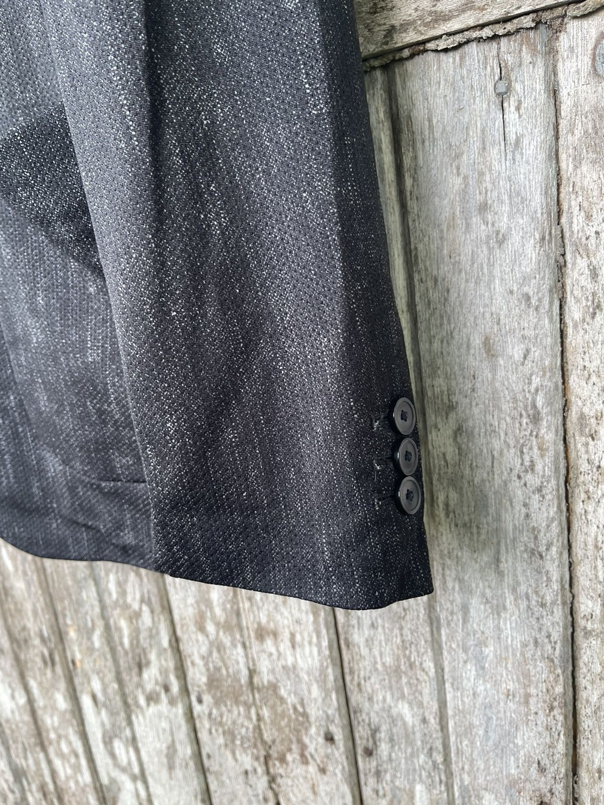 Designer Tête Homme Textured Black Blazer Jacket – Size L Size US M / EU 48-50 / 2 - 7 Thumbnail