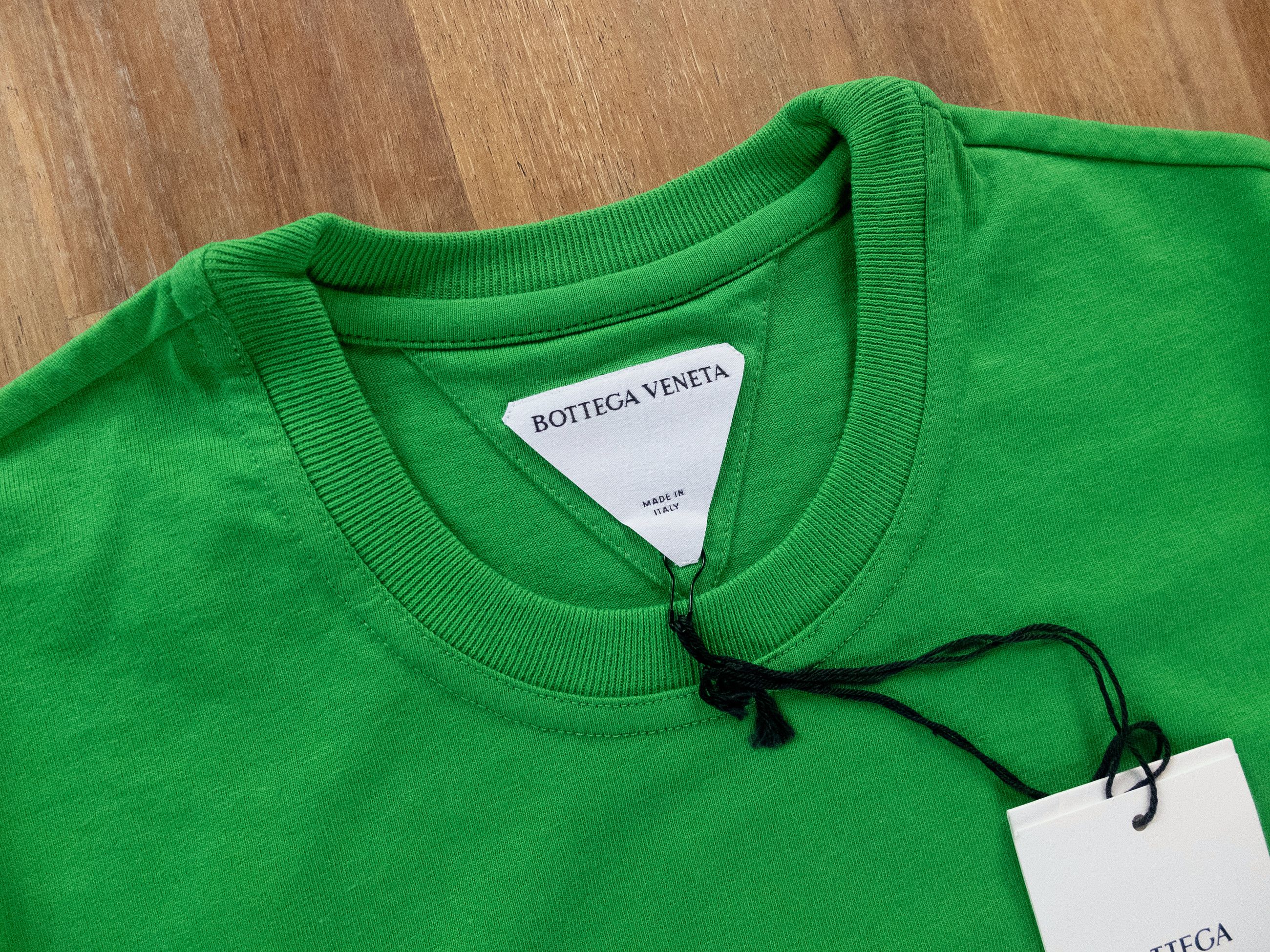 Bottega Veneta BOTTEGA VENETA parakeet green jersey cotton t-shirt Medium q Size M / US 6-8 / IT 42-44 - 3 Thumbnail